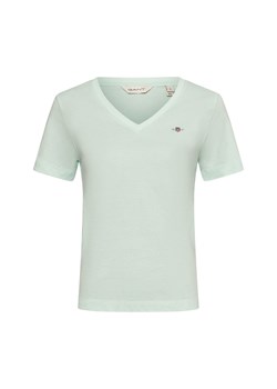 Gant T-shirt damski Kobiety Dżersej miętowy jednolity ze sklepu vangraaf w kategorii Bluzki damskie - zdjęcie 179767291