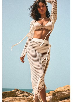 Mohito - Błyszcząca góra od bikini - beżowy ze sklepu Mohito w kategorii Stroje kąpielowe - zdjęcie 179768263