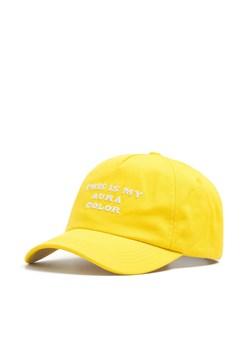 Cropp - Żółta czapka z napisem - żółty ze sklepu Cropp w kategorii Czapki z daszkiem damskie - zdjęcie 179768332
