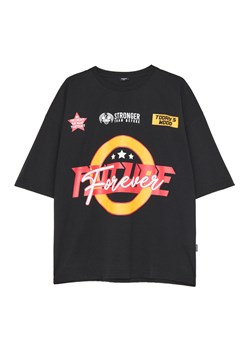Cropp - Czarna koszulka z nadrukami i napisami - czarny ze sklepu Cropp w kategorii T-shirty męskie - zdjęcie 179778113