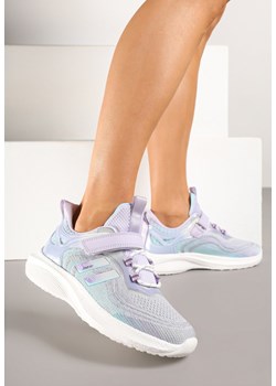 Szaro-Fioletowe Buty Sportowe Sneakersy z Ozdobnymi Paskami Neolina ze sklepu renee.pl w kategorii Buty sportowe damskie - zdjęcie 179783364