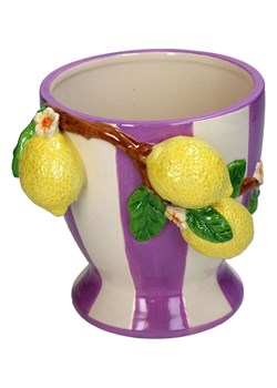 Kersten Doniczka &quot;Lemon&quot; w kolorze fioletowo-żółto-kremowym - wys. 14 x Ø 15 cm ze sklepu Limango Polska w kategorii Doniczki i osłonki - zdjęcie 179787574