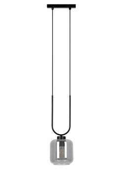 Wisząca lampa ze szklanym kloszem grafitowa Lupin ze sklepu Edinos.pl w kategorii Lampy wiszące - zdjęcie 179792981