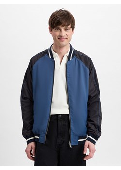 Scotch & Soda Bluza męska Mężczyźni Sztuczne włókno niebieski wzorzysty ze sklepu vangraaf w kategorii Bluzy męskie - zdjęcie 179796720