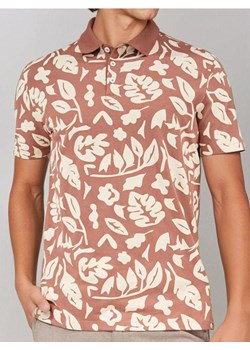 Sinsay - Wzorzysta koszulka polo - czerwony ze sklepu Sinsay w kategorii T-shirty męskie - zdjęcie 179798933