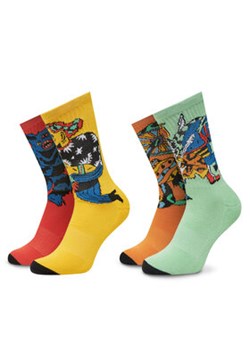 Volcom Zestaw 4 par wysokich skarpet unisex Fa Bob Mollena D6312506 Kolorowy ze sklepu MODIVO w kategorii Skarpetki damskie - zdjęcie 179799920