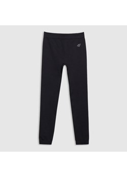 Dziewczęce legginsy sportowe 4F 4FJWSS25TFTIF297 - czarne ze sklepu Sportstylestory.com w kategorii Spodnie dziewczęce - zdjęcie 179802400