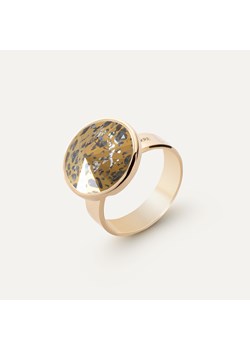 Srebrny pierścionek z kryształem GAVBARI - Golden Patina w złotym pokryciu - rozmiar 11 ze sklepu GIORRE w kategorii Pierścionki - zdjęcie 179804502