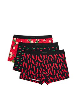 Cropp - 3 pack bokserek z motywem jedzenia - czerwony ze sklepu Cropp w kategorii Majtki męskie - zdjęcie 179811661
