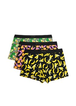 Cropp - 3 pack bokserek z motywem jedzenia - czarny ze sklepu Cropp w kategorii Majtki męskie - zdjęcie 179811663
