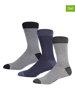 LEE Underwear Skarpety (3 pary) &quot;Carey&quot; w kolorze szarym i niebieskim ze sklepu Limango Polska w kategorii Skarpetki męskie - zdjęcie 179822544