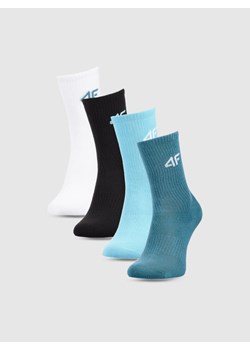 Chłopięce skarpetki za kostkę (4-pack) 4F 4FJWSS25USOCM433 - multikolor ze sklepu Sportstylestory.com w kategorii Skarpetki dziecięce - zdjęcie 179824404
