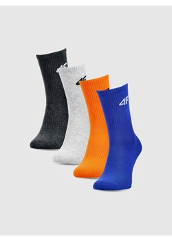 Chłopięce skarpetki za kostkę (4-pack) 4F 4FJWSS25USOCM433 - multikolor ze sklepu Sportstylestory.com w kategorii Skarpetki dziecięce - zdjęcie 179824422