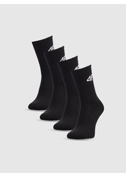 Chłopięce skarpetki za kostkę (4-pack) 4F 4FJWSS25USOCM433 - czarne ze sklepu Sportstylestory.com w kategorii Skarpetki dziecięce - zdjęcie 179824434