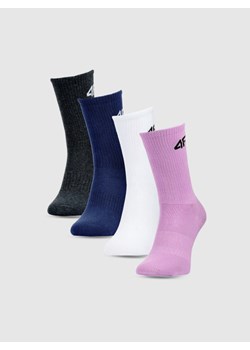 Dziewczęce skarpetki za kostkę (4-pack) 4F 4FJWSS25USOCF432 - multikolor ze sklepu Sportstylestory.com w kategorii Skarpetki dziecięce - zdjęcie 179824463