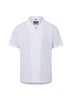 Nils Sundström Męska koszula casual Mężczyźni Modern Fit Bawełna biały jednolity ze sklepu vangraaf w kategorii Koszule męskie - zdjęcie 179827970