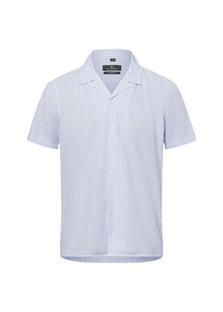 Nils Sundström Męska koszula casual Mężczyźni Modern Fit Bawełna jasnoniebieski w paski ze sklepu vangraaf w kategorii Koszule męskie - zdjęcie 179827972