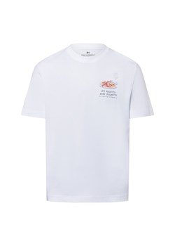 Nils Sundström Koszulka męska Mężczyźni Bawełna biały jednolity ze sklepu vangraaf w kategorii T-shirty męskie - zdjęcie 179827980
