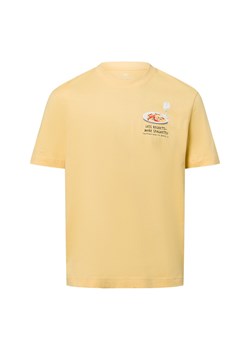 Nils Sundström Koszulka męska Mężczyźni Bawełna żółty jednolity ze sklepu vangraaf w kategorii T-shirty męskie - zdjęcie 179827981