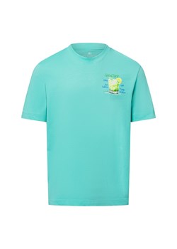 Nils Sundström Koszulka męska Mężczyźni Bawełna turkusowy jednolity ze sklepu vangraaf w kategorii T-shirty męskie - zdjęcie 179827983