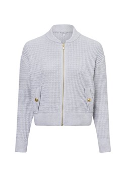 Marie Lund Kardigan damski Kobiety Bawełna jasny szary wypukły wzór tkaniny ze sklepu vangraaf w kategorii Swetry damskie - zdjęcie 179827991