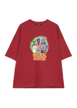 Cropp - Koszulka inspirowana twórczością Stephena Rhodesa - czerwony ze sklepu Cropp w kategorii T-shirty męskie - zdjęcie 179836942