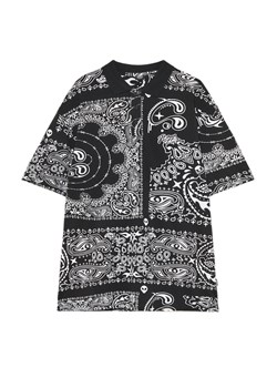 Cropp - Czarna koszulka polo ze wzorem paisley - czarny ze sklepu Cropp w kategorii T-shirty męskie - zdjęcie 179836962