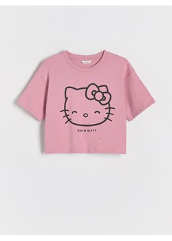 Reserved - T-shirt z nadrukiem Hello Kitty - brudny róż ze sklepu Reserved w kategorii Bluzki dziewczęce - zdjęcie 179837323