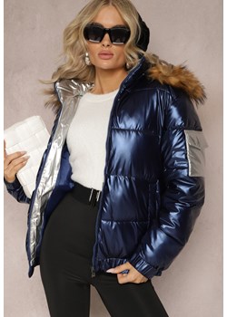 Granatowa Kurtka Actynome ze sklepu renee.pl w kategorii Kurtki damskie - zdjęcie 179840634