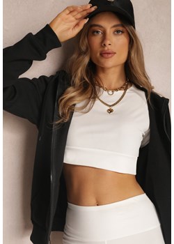 Czarna Bluza z Kapturem Zapinana na Suwak Edan ze sklepu renee.pl w kategorii Bluzy damskie - zdjęcie 179846530
