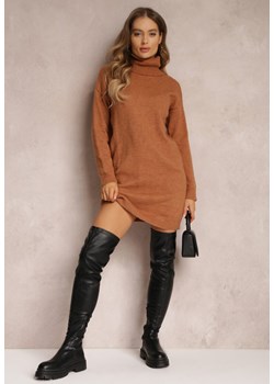 Jasnobrązowa Sukienka Milana ze sklepu renee.pl w kategorii Sukienki - zdjęcie 179851851