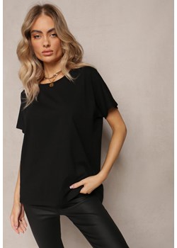 Czarny T-shirt Bawełniany z Krótkim Rękawem Kyndell ze sklepu renee.pl w kategorii Bluzki damskie - zdjęcie 179854370