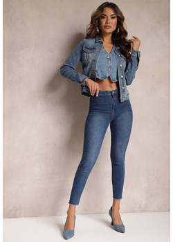 Granatowe Jeansy Skinny High Waist Vivizo ze sklepu renee.pl w kategorii Jeansy damskie - zdjęcie 179878924