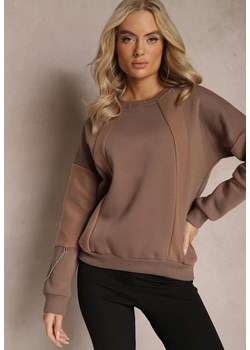 Brązowa Bawełniana Bluza z Łańcuszkiem Eleutia ze sklepu renee.pl w kategorii Bluzy damskie - zdjęcie 179881762