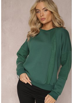 Zielona Bawełniana Bluza z Łańcuszkiem Eleutia ze sklepu renee.pl w kategorii Bluzy damskie - zdjęcie 179881772