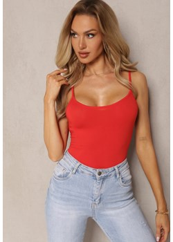 Czerwony Tank Top na Ramiączkach z Elastycznej Bawełny Daudia ze sklepu renee.pl w kategorii Bluzki damskie - zdjęcie 179888812