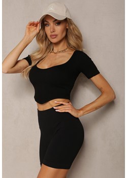 Czarne Elastyczne Szorty Biker o Fasonie Bodycon Marelliam ze sklepu renee.pl w kategorii Szorty - zdjęcie 179895762
