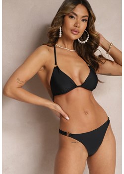 Czarne Bikini 2-Częściowe Majtki Figi i Biustonosz Wiązany na Plecach Calix ze sklepu renee.pl w kategorii Stroje kąpielowe - zdjęcie 179896494