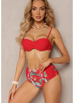 Czerwone Bikini Dwuczęściowe Usztywniony Biustonosz i Figi z Wzorem Quetella ze sklepu renee.pl w kategorii Stroje kąpielowe - zdjęcie 179898683