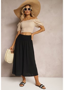 Czarne Spodnie Szerokie Luźne High Waist Inestria ze sklepu renee.pl w kategorii Spodnie damskie - zdjęcie 179899543
