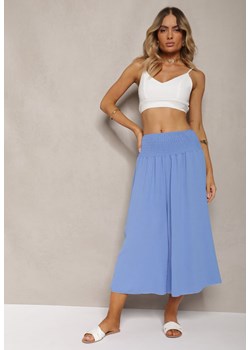 Niebieskie Spodnie Szerokie Luźne High Waist Inestria ze sklepu renee.pl w kategorii Spodnie damskie - zdjęcie 179899562