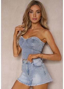 Niebieskie Jeansowe Szorty High Waist Hindia ze sklepu renee.pl w kategorii Szorty - zdjęcie 179911662