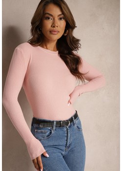 Różowa Bluzka Longsleeve w Cienkie Prążki Terilissa ze sklepu renee.pl w kategorii Bluzki damskie - zdjęcie 179921243