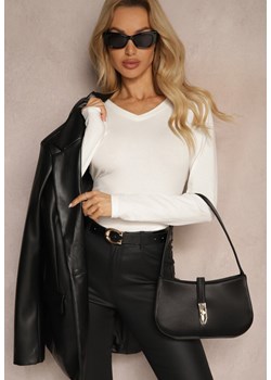 Biała Bluzka Longsleeve z Bawełny Iridoris ze sklepu renee.pl w kategorii Bluzki damskie - zdjęcie 179923331
