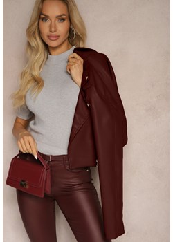 Szara Bluzka Półgolf z Wiskozą Bawełną i Krótkim Rękawem Tiabelle - id: 1013-MIX7K-39-GREY - marki Renee - 179925143 Szara Bluzka Półgolf z Wiskozą Bawełną i Krótkim Rękawem Tiabelle ze sklepu renee.pl w kategorii Bluzki damskie - zdjęcie 179925143