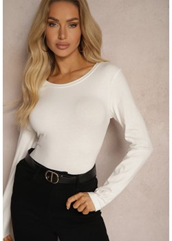 Biała Bluzka Longsleeve z Bawełny Taihani ze sklepu renee.pl w kategorii Bluzki damskie - zdjęcie 179925232