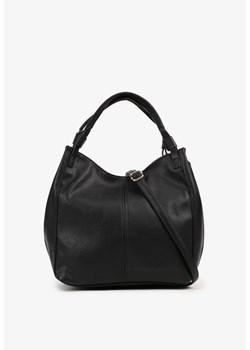Czarna Duża Torebka na Ramię z Regulowanym Dodatkowym Paskiem Zemeriana ze sklepu renee.pl w kategorii Torby Shopper bag - zdjęcie 179937020