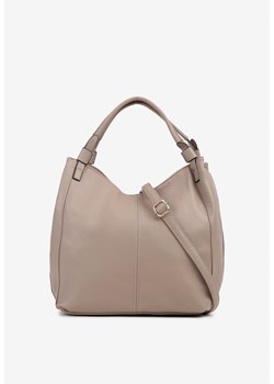 Szara Duża Torebka na Ramię z Regulowanym Dodatkowym Paskiem Zemeriana ze sklepu renee.pl w kategorii Torby Shopper bag - zdjęcie 179937023