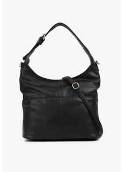 Czarna Torebka Typu Hobo z Dołączonym Regulowanym Paskiem Senawin ze sklepu renee.pl w kategorii Torby Shopper bag - zdjęcie 179937044