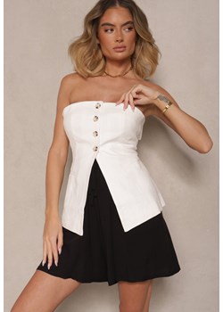 Czarne Szorty z Bawełny High Waist Ozdobione Wiązaniem Selmio ze sklepu renee.pl w kategorii Szorty - zdjęcie 179960681